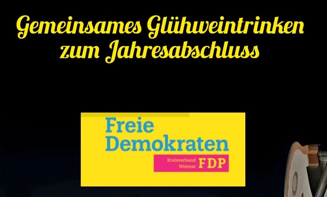 Gemeinsames liberales Glühweintrinken des FDP Kreisverband Weimar zum Jahresabschluss. 