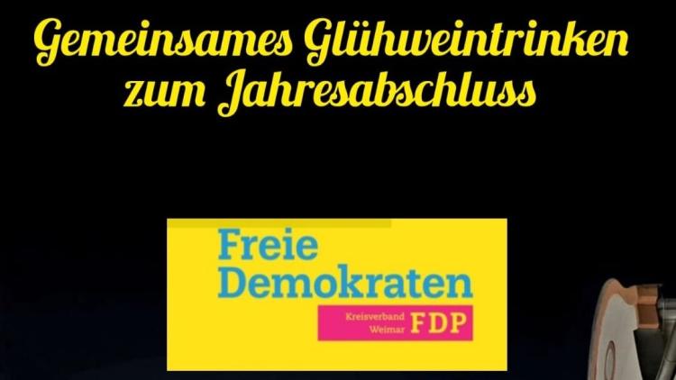 Gemeinsames liberales Glühweintrinken des FDP Kreisverband Weimar zum Jahresabschluss. 